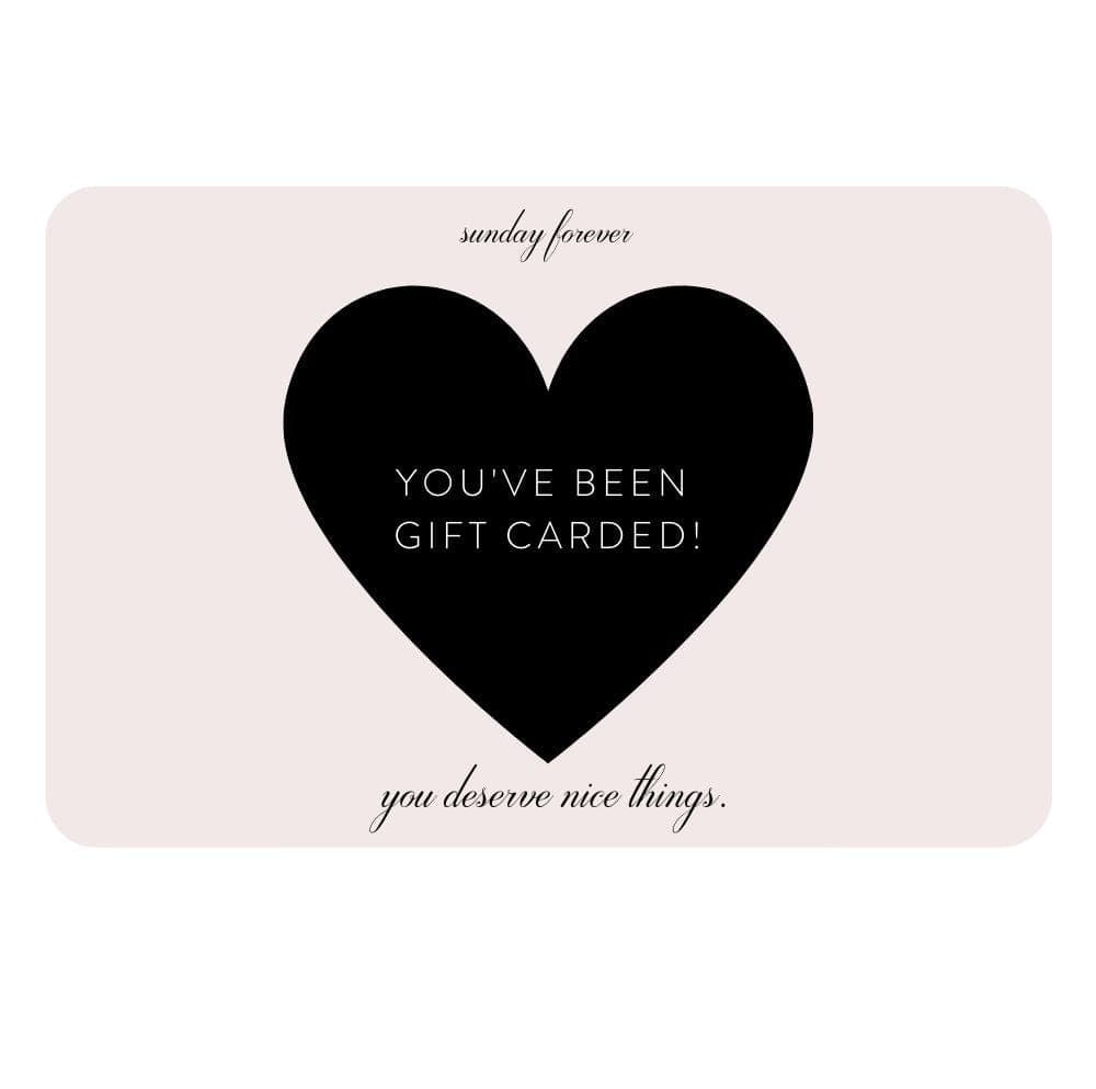 Sunday Forever Gift Card Sunday Forever Nice Things Gift CardSunday Forever Nice Things Gift CardSunday Forever NYC