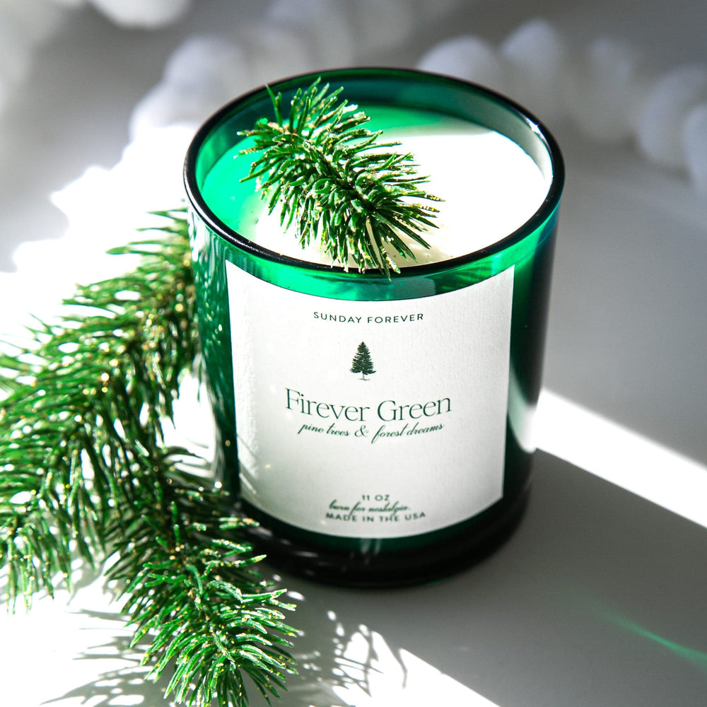 
                      
                        Sunday Forever Candle Firever Green Luxury Candle with Notes of Pine & WoodsFirever Green Luxury Candle with Notes of Pine & Woods
Eau de SkeetSunday Forever NYC
                      
                    