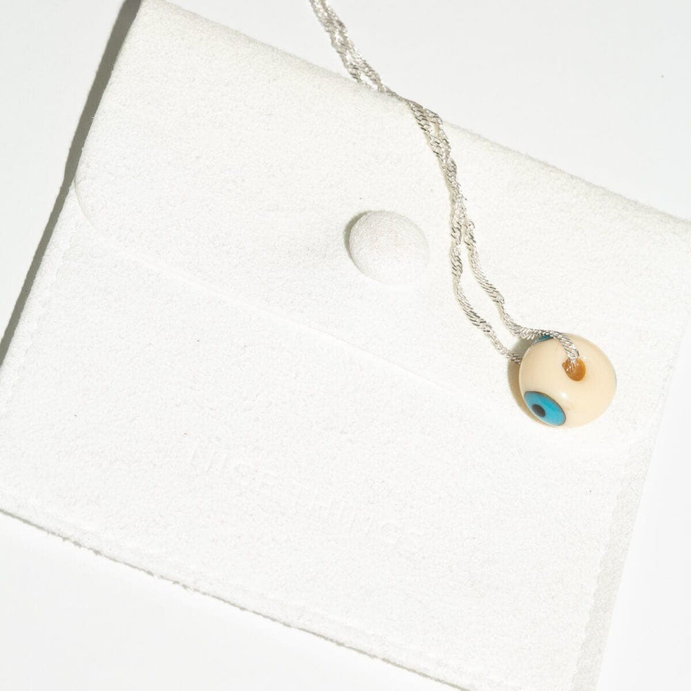 New! Barely There Evil Eye Silver Layering Necklace - Sunday Forever