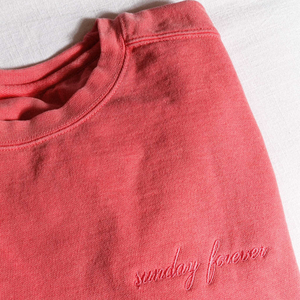 NEW! Sunday Forever Embroidered Crewneck