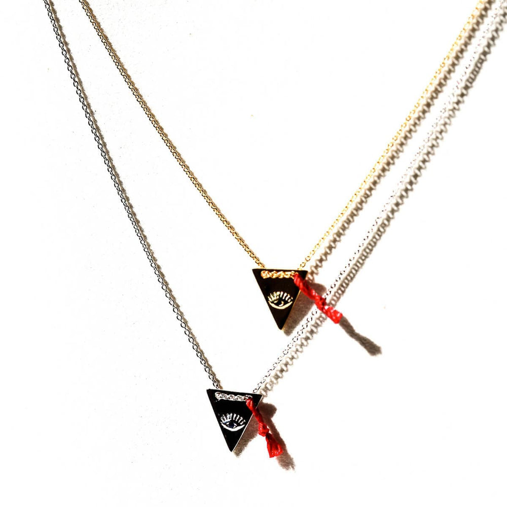 Sunday Forever JEWELRY Evil Eye Triangle NecklaceEvil Eye Triangle NecklaceSunday Forever NYC