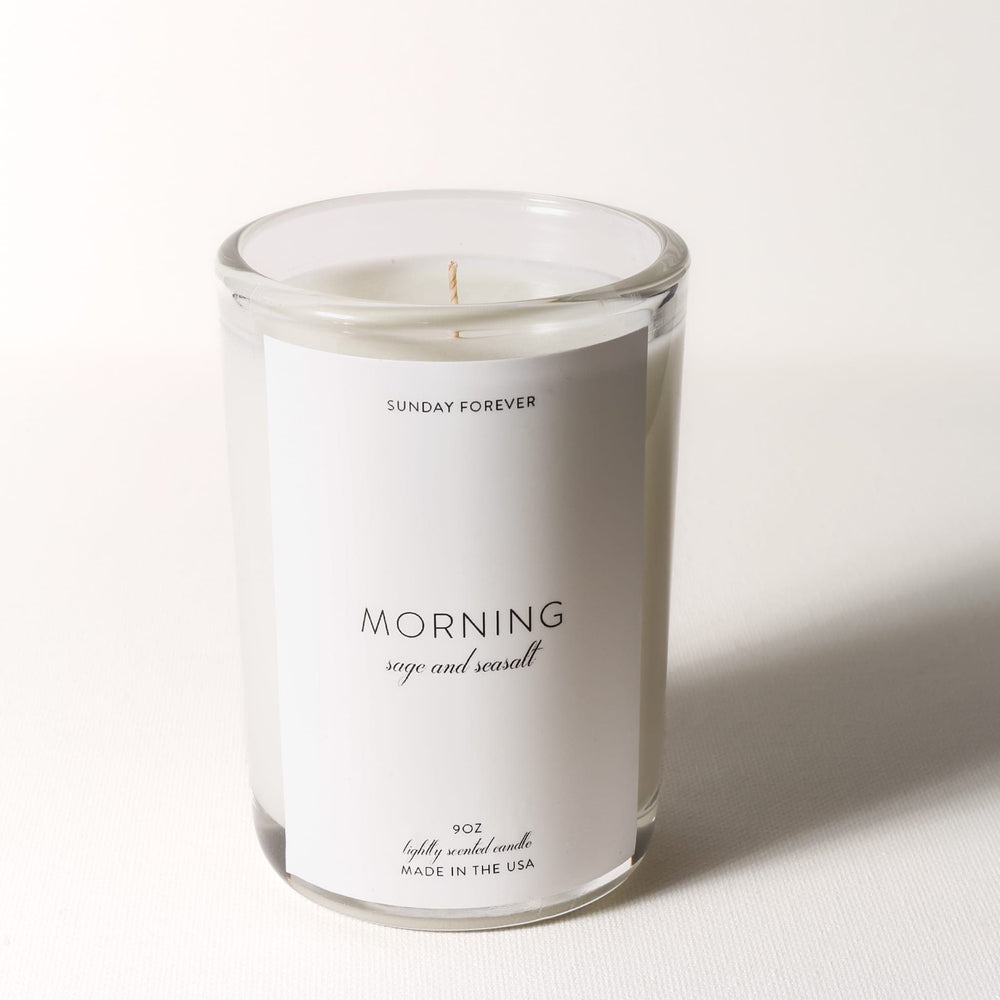 Sunday Forever Candles Morning Luxury Candle with Sea Salt and SageMorning Luxury Candle | Sea Salt & Sage | Sunday ForeverSunday Forever NYC