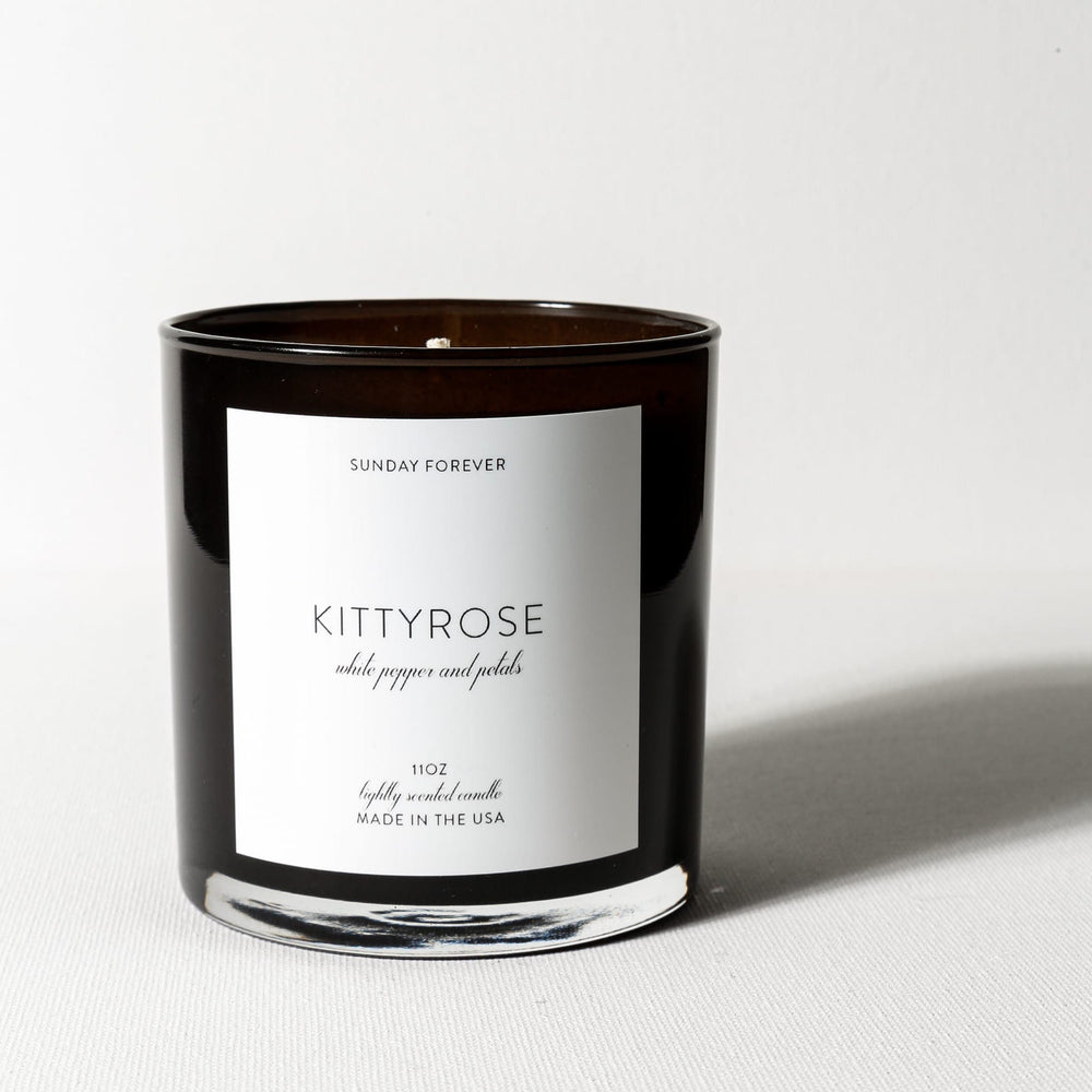 
                      
                        Sunday Forever Candles Kittyrose Luxury Candle with White Pepper and RoseKittyrose Luxury Candle | White Pepper & Rose Petals| Sunday ForeverSunday Forever NYC
                      
                    