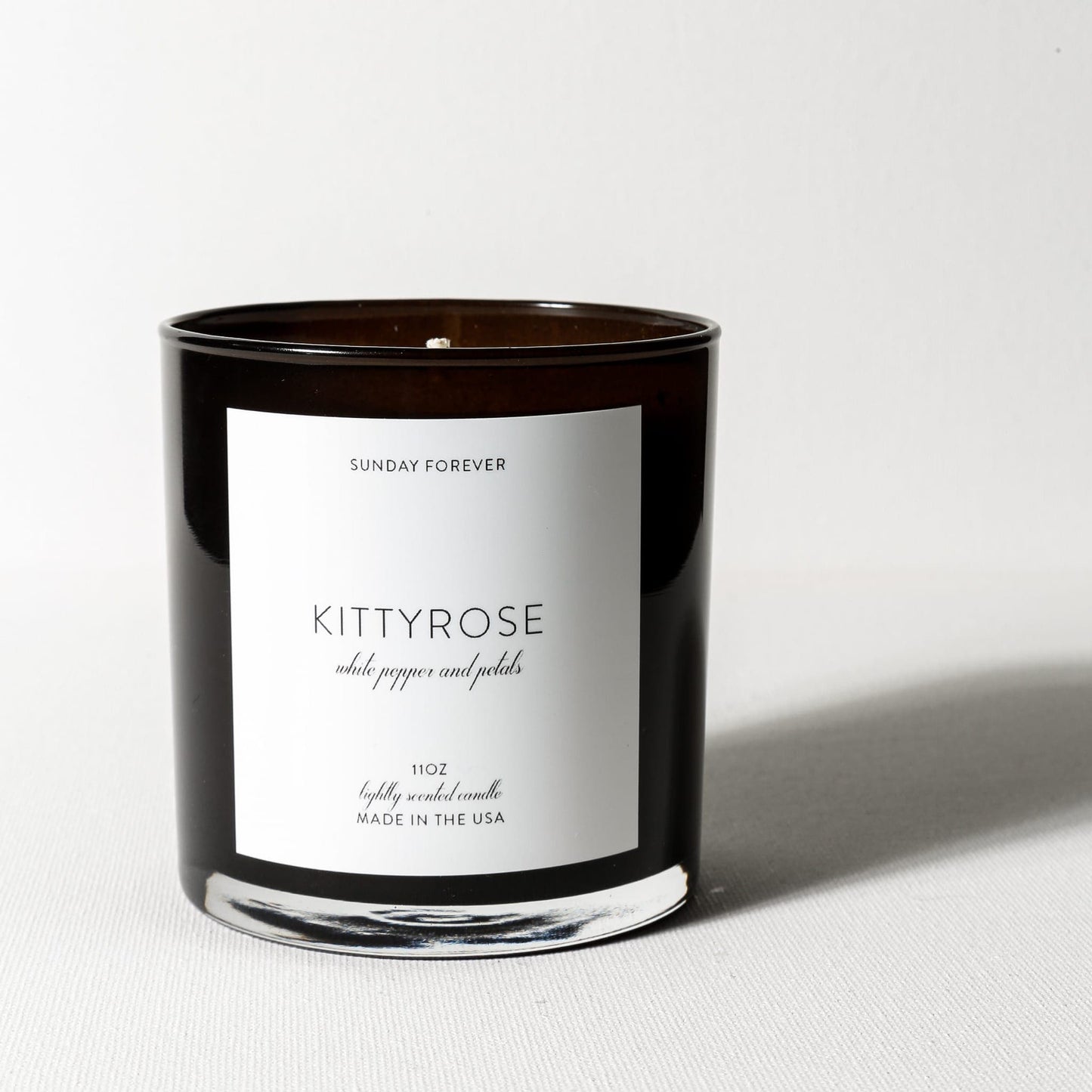 Kittyrose Luxury Candle with White Pepper and Rose - Sunday Forever