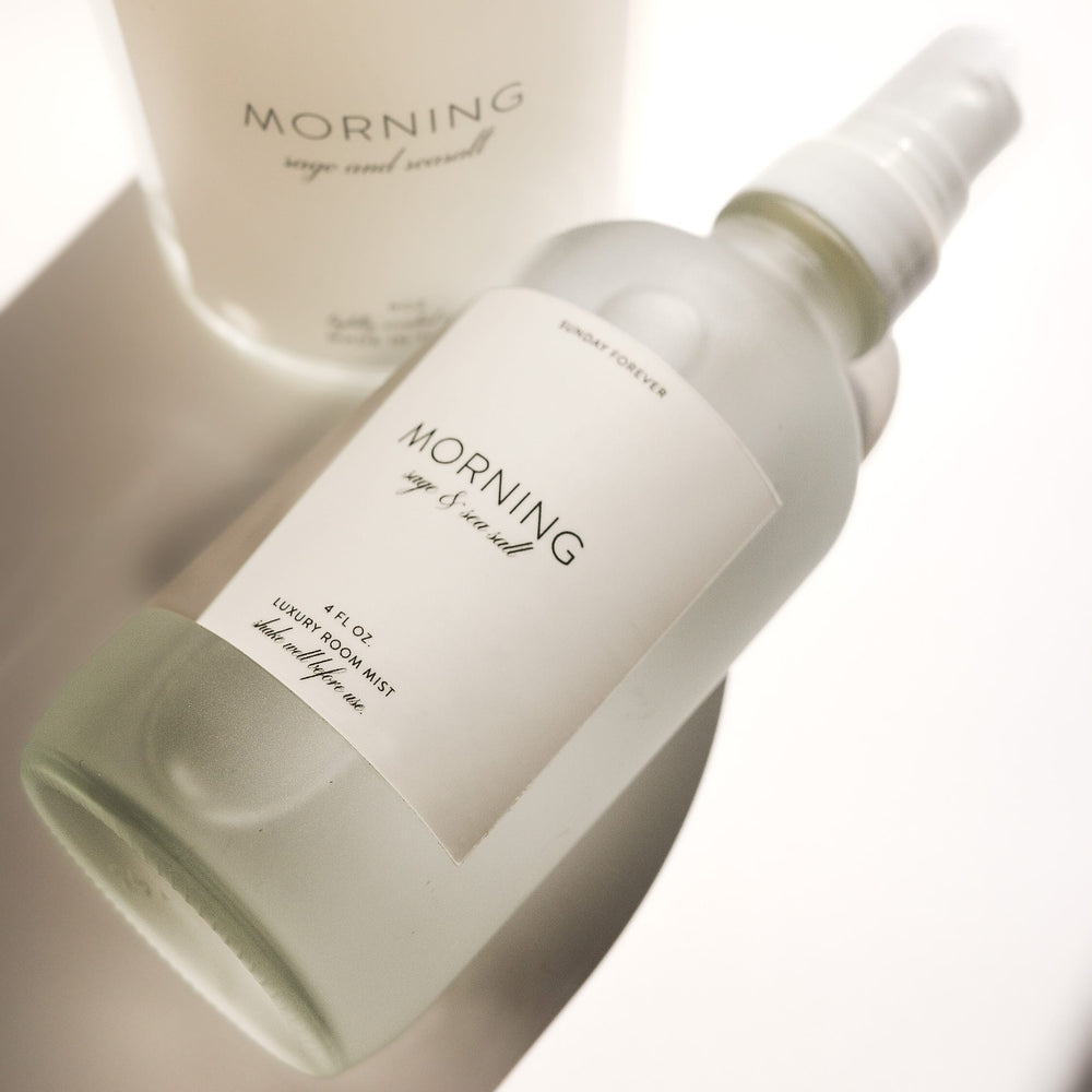 
                  
                    Morning with Sea Salt and Sage Luxury Scented Room Mist - Sunday Forever
                  
                