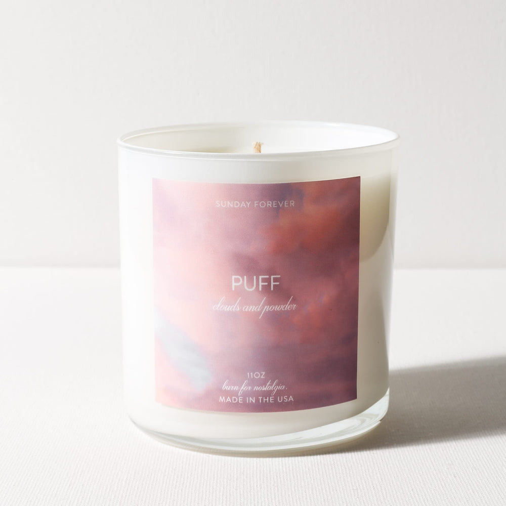 
                      
                        Sunday Forever Candles Puff Luxury Candle with Clouds and PowderPuff Luxury Candle | Clouds & Powder | Sunday ForeverSunday Forever NYC
                      
                    