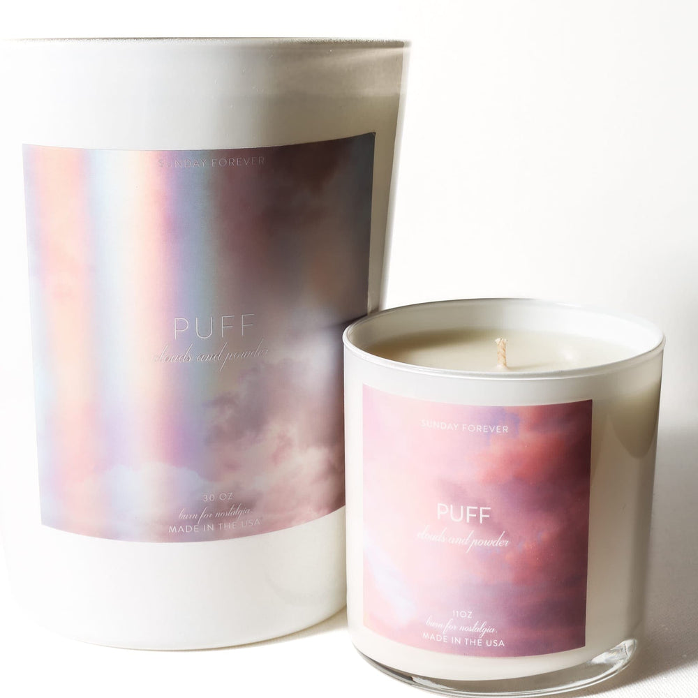 
                      
                        Sunday Forever Candles Puff Luxury Candle with Clouds and PowderPuff Luxury Candle | Clouds & Powder | Sunday ForeverSunday Forever NYC
                      
                    