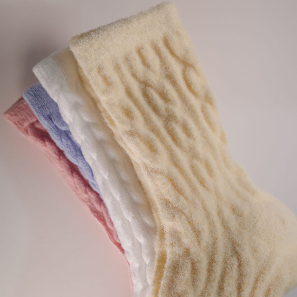 
                  
                    Fuzzy Fleece Cable Knit Socks - Sunday Forever
                  
                