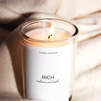 Sunday Forever CANDLES Rich Luxury Candle with Cashmere and SmokeRich Luxury Candle | Cashmere & Smoke | Sunday ForeverSunday Forever NYC