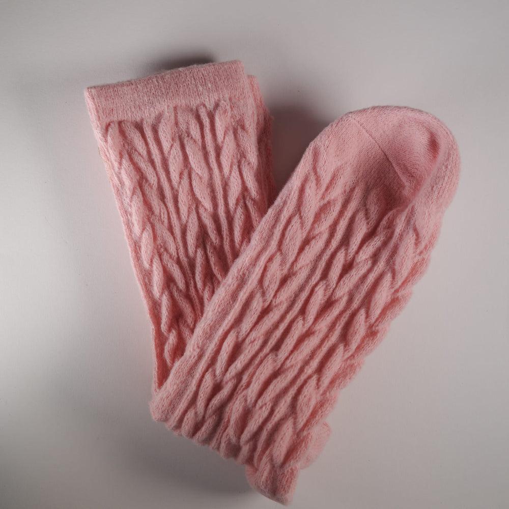 
                  
                    Fuzzy Fleece Cable Knit Socks - Sunday Forever
                  
                